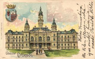 Győr városház litho