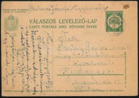 1930-1932 2 db díjjegyes levelezőlap francotyp díjkiegészítéssel / PS-cards with additional franking