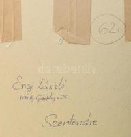 Engi László: Szentendre, nagyméretű fotó hátoldalon feliratozva, felületi sérüléssel, 39,5×27,5 cm