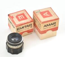 2 db Amar nagyítógép objektív 4,5 f:80 mm eredeti dobozában
