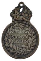 ~1917. "Károly Katonai Érdemérem" ezüstözött bronz frakklánc miniatűrje (22x16mm) T:AU kop...