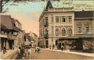 1910 Kézdivásárhely, Targu Secuiesc; utca, Molnár J. henger mű malomáru üzlete / street, shop