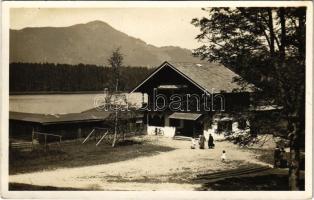 1931 Kitzbühel (Tirol), Schwarzsee, Badeanstalt Seebühel, Büffet, Tabak Trafik / spa villa, buffet, tobacco shop