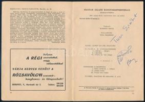 Roberto Benzi (1937-) karmester autográf aláírása műsorfüzeten / Autograph signature of Roberto Benzi (1937-) conductor