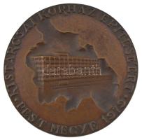 1979. Kistarcsai Kórház építéséért - Pest megye 1979 egyoldalas, öntött bronz emlékplakett (119mm) T:AU