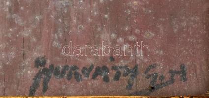 Horváth G. Andor (1876-1966): Borozgatók. Olaj, falemez. Jelzett. Hátoldalán 1990 előtti Magyar Nemz...