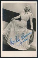 Honthy Hanna (1893-1978) Kossuth-díjas színművésznő aláírása az őt ábrázoló fotólapon