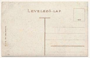 Pöstyén, Piestany; Ferenc József út, zsinagóga, templom / street, synagogue, church (kopott sarok / ...