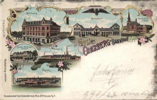 1899 Oderberg railwaystatio litho (Eb)