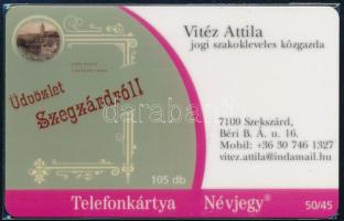 2010 Telekom telefonkártya névjegy