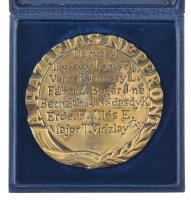 1973. "Az olvasó népért 1912-1973 / A hazafias népfront" kétoldalas bronz emlékplakett ere...