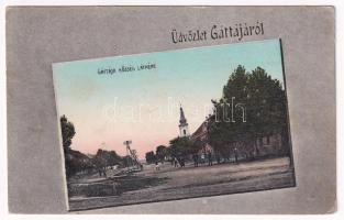 1909 Gátalja, Gáttája, Gataia; utca, templom / street view, church (EK)