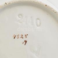 Jelzés nélküli reggeliző porcelán csésze matricás, jelzett, kis kopással