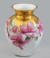 Fraureuth porcelán váza. Kézzel festett, jelzett, kopással 9 cn