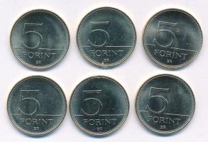 2021. 5Ft Cu-Ni-Zn "75 éves a Forint" (6xklf) rolniból T:1,1-