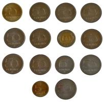 2004-2020. 50Ft Cu-Ni (10xklf) + 2021. 5Ft Cu-Ni-Zn "75 éves a forint" + 2020. 10Ft Cu-Ni ...