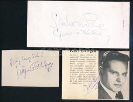Sinkovits Imre és Gombos Katalin autográf aláírása műsorfüzeten, + Vasile Martinoiu, Pedro Lavirgen operaénekesek aláírásai