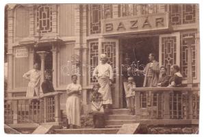 1913 Marilla, Marillavölgy, Marila; Bazár üzlet és borbély / spa, villa, bazaar, shop and barber. photo (vágott / cut)