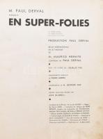 1937 Folies Bergere En Super Folies, francia mulató programfüzete. Benne Josephine Baker-rel, és egy...