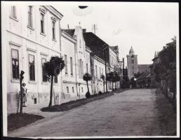1954 Vasvár, utcakép, fotó, 8,5×11 cm
