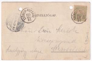 1905 Marosújvár, Uioara, Ocna Mures; Gőzfürdő / steam bath, spa (lyukasztott / punched holes)