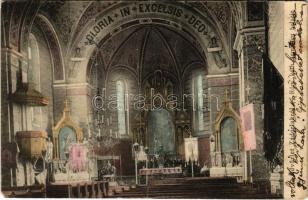 1918 Zádorlak, Zadareni; Római katolikus templom, belső / Catholic church, interior (lyuk / pinhole)