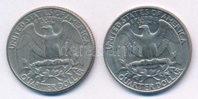 Amerikai Egyesült Államok 1983-1984. 1/4$ Cu-Ni "Washington" (2x) T:2
USA 1983-1984. 1/4 ...