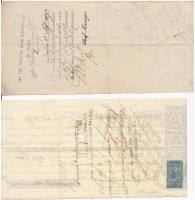 Hong Kong 1871-1892. 3db-os váltó-tétel + Sanghaj 1872. 1db váltó, mind bélyegzésekkel, kitöltve T:I...