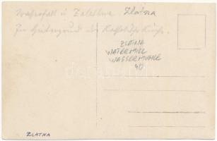 Zalatna, Zlatna; Wasserfall / vízesés / waterfall. photo (vágott / cut)