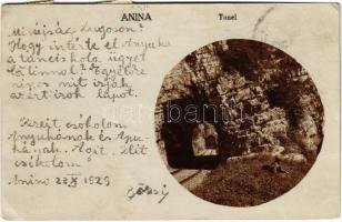 1929 Anina, Stájerlakanina, Steierdorf; Tunel / vasúti alagút / railway tunnel. photo (EK)