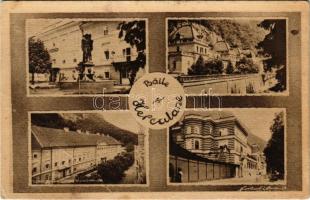 1945 Herkulesfürdő, Baile Herculane; mozaiklap / spa, mutli-view postcard (fa)