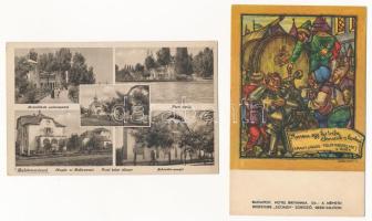 9 db RÉGI főleg magyar város képeslap vegyes minőségben / 9 pre-1945 mostly Hungarian town-view post...