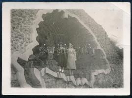 cca 1941 Irredenta Nagy-Magyarország emlékműről készült fénykép, felületén törésnyomok, 6,5×9 cm