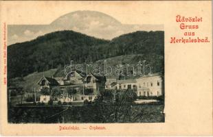 Herkulesfürdő, Herkulesbad, Baile Herculane; Dalszínház. Emil Jäger kiadása / Orfeum / Orpheum (r)