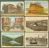 Kb. 70 db RÉGI amerikai és kanadai város képeslap vegyes minőségben / Cca. 70 pre-1945 American (USA) and Canadian town-view postcards in mixed quality