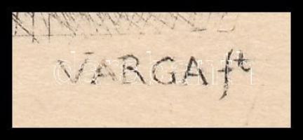 Varga P jelzéssel: Alkonyat Lellén (Balaton). rézkarc, papír, jelzett a karcon 9x13 cm