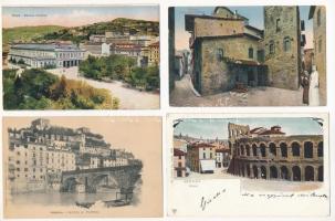 31 db RÉGI olasz város képeslap vegyes minőségben / 31 pre-1945 Italian town-view postcards in mixed quality