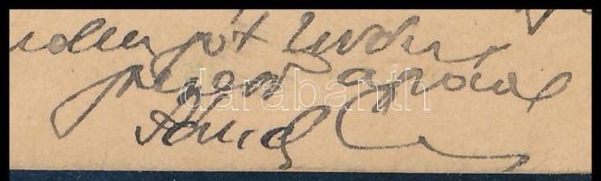 134 Pándy Kálmán (1868-1945) orvos, ideggyógyász, elmeorvos.autográf levele