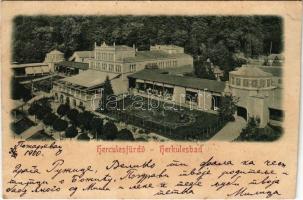 1900 Herkulesfürdő, Herkulesbad, Baile Herculane; fürdő / spa, bath (vágott / cut)