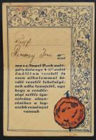 1930 Angolparki sofförigazolvány 4 lóerős autó vezetéséről / Amusement park driving licence