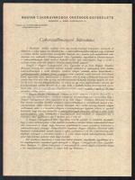 1920 Magyar Cukorgyárak Országos Egyesületének Hirdetménye cukorszállítányok biztosításáról