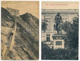 9 db régi svájci képeslap vegyes minőségben / 9 pre-1945 Swiss postcards in mixed quality