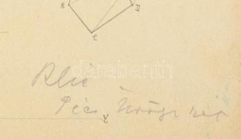 Klie Zoltán (1897-1992): Pécs, Ürögi rét 1921. Akvarell, papír, jelzett, üvegezett fa keretben, 20,5...