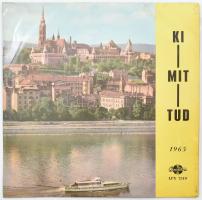 Various - Ki Mit Tud 1965. Vinyl, LP, Album. Qualiton. Magyarország, 1965. a lemez jó állapotban, a laminálás a közepén kissé enged