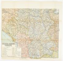 1914 A szerbiai háború térképe 45x45 cm