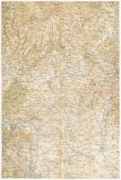 cca 1900 Budapest Losonc térkép vászonon 40x56 cm