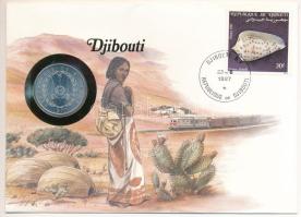 Dzsibuti 1977. 5Fr Al felbélyegzett borítékban, bélyegzéssel T:UNC  Djibouti 1977. 5 Francs Al in envelope with stamp, cancellation C:UNC  Krause KM#22