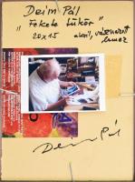 Deim Pál (1932-2016): "Fekete tükör". Akril, vásznazott lemez, jelezve balra lent. Hátolda...