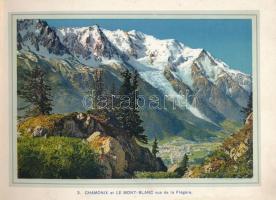 cca 1930-1940 Chamonix Mont-Blanc. Georges Tairraz Photographe. Paris, Lévy et Neurdein, 10 t. Kiadó...