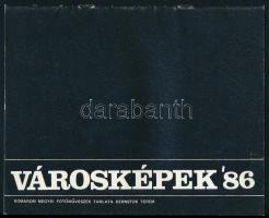 Városképek 86. Komárom megyei fotóművészek tárlata. (Kiállítási katalógus). Tatabánya, 1986, Tatabányai Szénbányák Házi sokszorosító-ny. Fekete-fehér és színes fotókkal. Kiadói tűzött papírkötés.